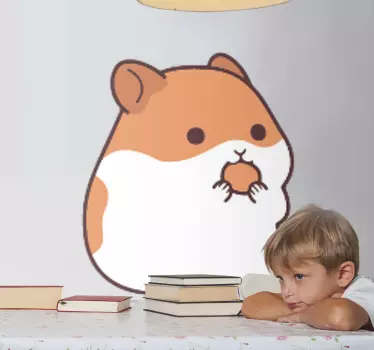 Naklejka ścienna Słodki anime chomik - TenStickers