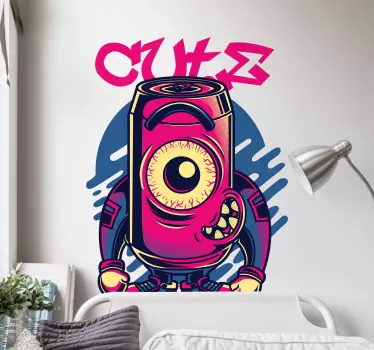 Naklejka ścienna Słodkie graffiti potwór - TenStickers