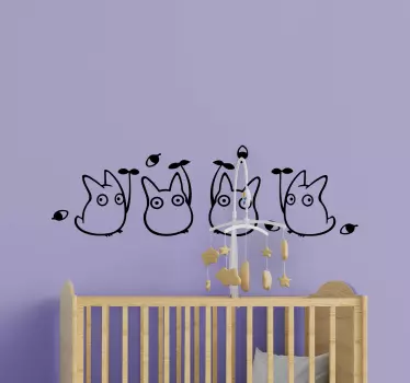 Naklejka ścienna Słodkie stworzenia z anime - TenStickers