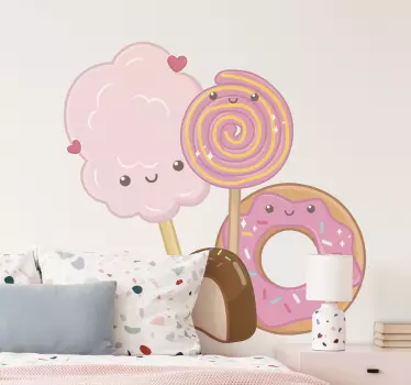 Naklejka ścienna Słodycze anime - TenStickers