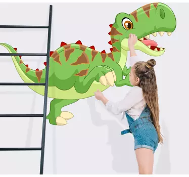 Naklejka ścienna smok Uruchomiony projekt dinozaura dinosaur - TenStickers