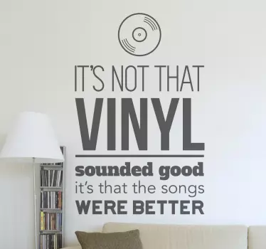 Naklejka ścienna songs were better - TenStickers