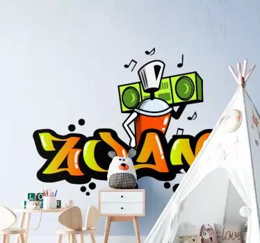 Naklejka ścienna Spersonalizowana nazwa graffiti - TenStickers