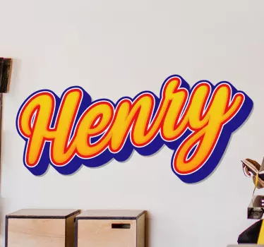 Naklejka na ścianę Spersonalizowany skrypt graffiti retro - TenStickers