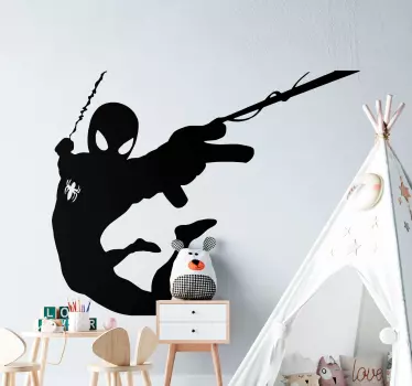 Naklejka ścienna Spiderman w akcji - TenStickers