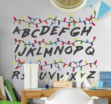 Naklejka ścienna Stranger Things alfabet - TenStickers