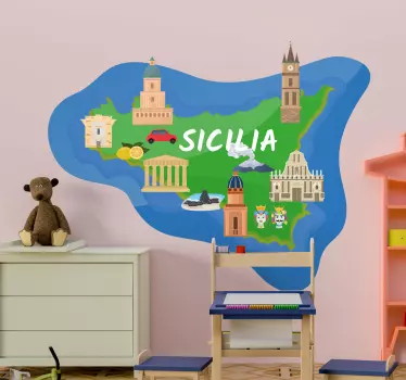 Naklejka ścienna Sycylia - TenStickers
