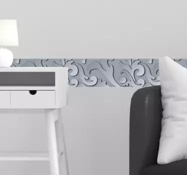 Naklejka ścienna szlaczki Efekt metalu - TenStickers