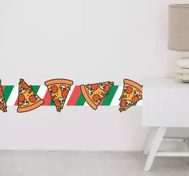 Naklejka ścienna szlaczki włoska pizza - TenStickers