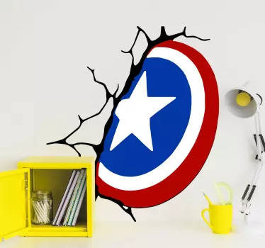 Naklejka ścienna Tarcza Kapitana Ameryki - TenStickers