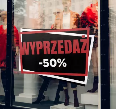 Naklejka na ścianę wyprzedaż nowoczesna promocja - TenStickers