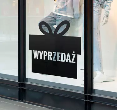 Naklejka na ścianę wyprzedaż pudełko na prezent - TenStickers