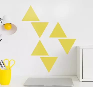 Naklejka ścienna wzory geometryczne świecące trójkąty - TenStickers