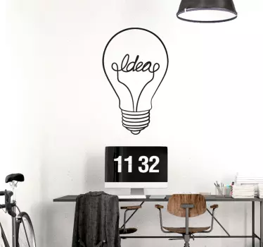 Naklejka ścienna żarówka idea - TenStickers