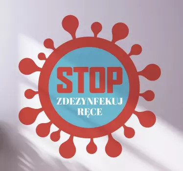Naklejka ścienna Zatrzymaj się i umyj ręce - TenStickers