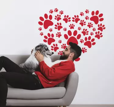 Naklejka ścienna ze śladami łap psa - TenStickers