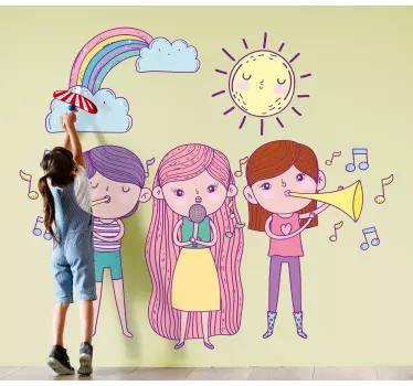 Naklejka ścienna Zespół muzyczny - TenStickers