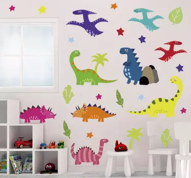 Naklejka ścienna Zestaw kolorowych kreskówek - TenStickers