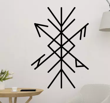 Naklejka ścienna kleks znak runa ochronna - TenStickers