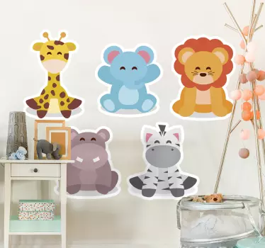 Naklejka ścienna Zwierzęta afrykańskie - TenStickers