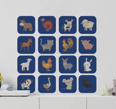 Naklejka ścienna zwierzęta farma - TenStickers