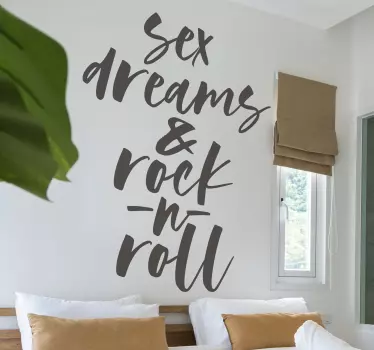 Naklejka sex dreams & rock n roll - TenStickers