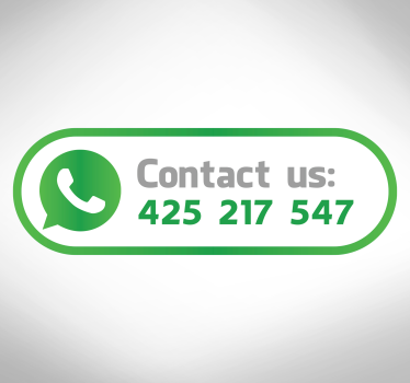 Naklejka skontaktuj się WhatsApp - TenStickers