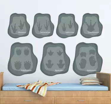 Naklejka Ślady dinozaurów - TenStickers