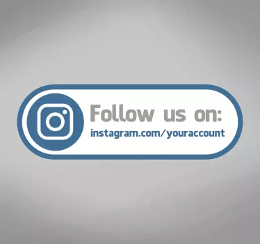 Naklejka śledź nas na Instagramie - TenStickers