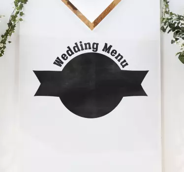 Naklejka ślubna weselne menu - TenStickers