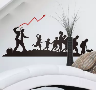 Naklejka styl Banksy dyktatura czy demokracja - TenStickers