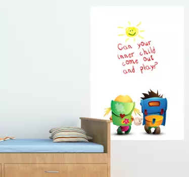 Naklejka biała tablica chodźmy to szkoły - TenStickers