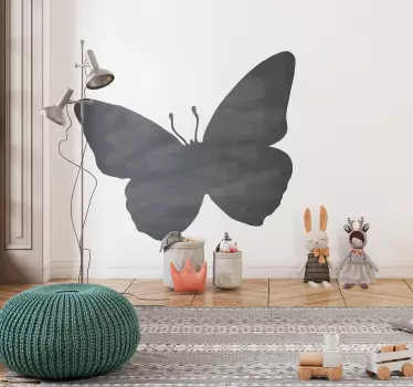 Naklejka na ścianę do salonu tablica kredowa motyl - TenStickers