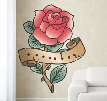Naklejka tatuaż róża - TenStickers
