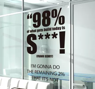 Naklejka tekst Frank Gehry - TenStickers
