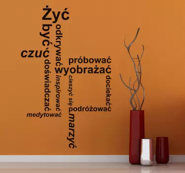 Naklejka tekst sposób na życie - TenStickers