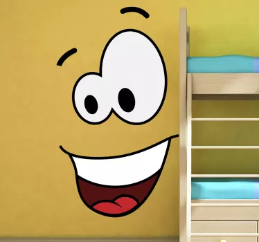 Naklejka uśmiechnięta twarz - TenStickers