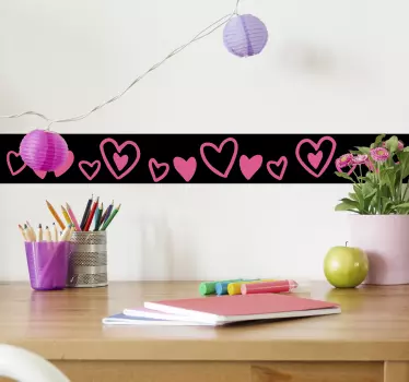 Naklejka w serca typu border - TenStickers