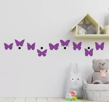 Naklejka wieszak motylki - TenStickers