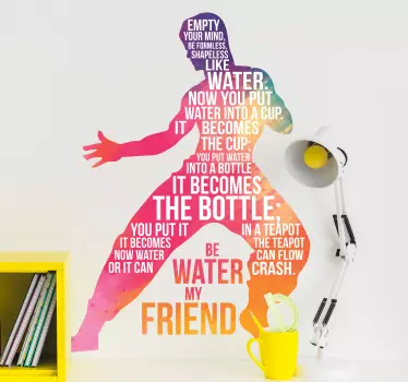 Naklejka winylowa cytat Bruce Lee - TenStickers