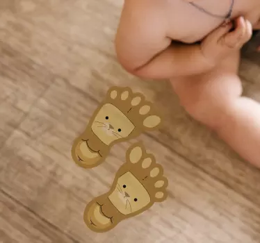 Naklejka winylowa na podłogę Urocze ślady zwierząt - TenStickers