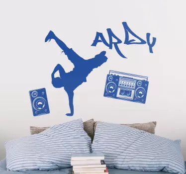 Naklejka personalizowana breakdance graffiti - TenStickers