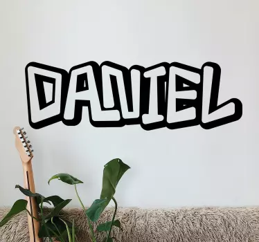 Naklejka własny projekt Monokolorowy tekst retro graffiti - TenStickers