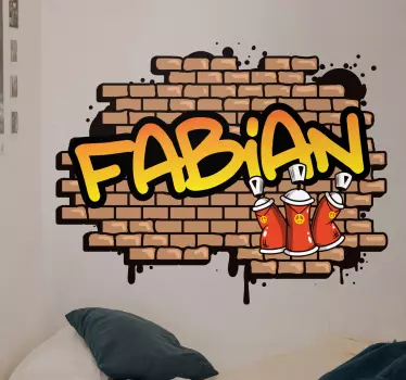 Naklejka własna Nazwa graffiti z puszkami - TenStickers