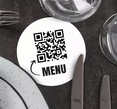 Naklejka personalizowana okrągły kod qr - TenStickers