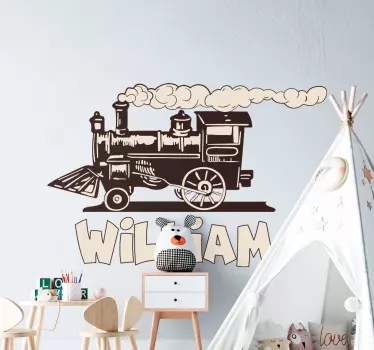 Naklejka własny projekt Pociąg z imieniem - TenStickers