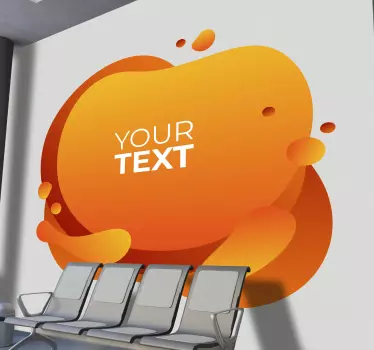 Naklejka własny projekt Pomarańczowy płyn gradientowy z logo - TenStickers