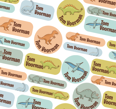 Naklejka personalizowana projekty szkół dinozaurów - TenStickers