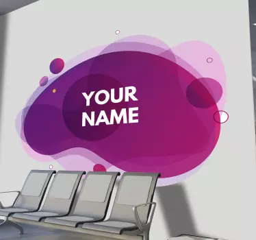 Naklejka własny projekt Różowy płyn gradientowy - TenStickers