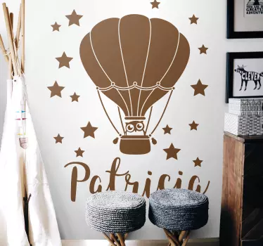 Naklejka własny projekt Spersonalizowane gwiazdki i balon - TenStickers